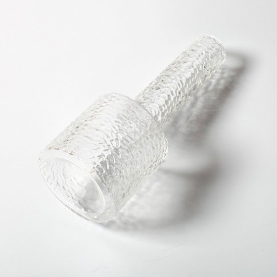 Image 1 of Small Vintage Clear Glass Vase / Single Flower Stylish Vase / Sweden / 2000s