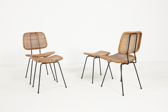 Image 1 of Set di sedie italiane in stile Mid-Century Modern degli anni '60.
