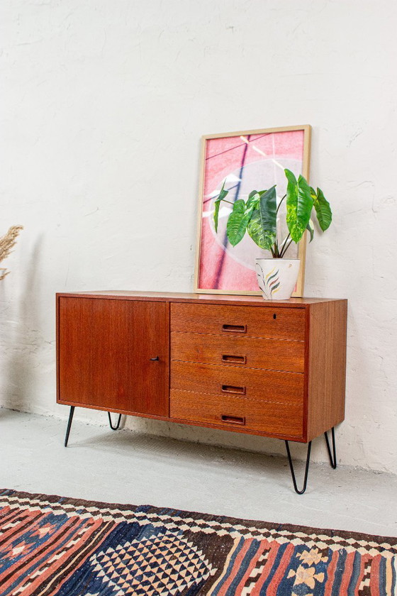 Image 1 of Vintage teak chest of drawers sideboard Danish mid century 60s
