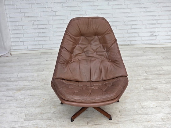 Fauteuil lounge pivotant réglable, design danois Madsen & Schubell, années 1970 – Leather, Metal (photo 10 of 19)
