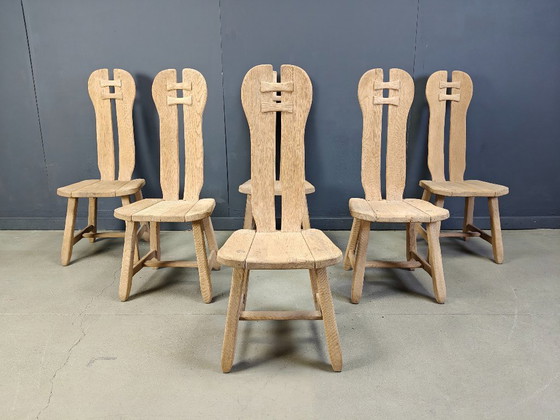 Image 1 of Vintage eetkamerstoelen van Depuydt, België, set van 6 - jaren 1960