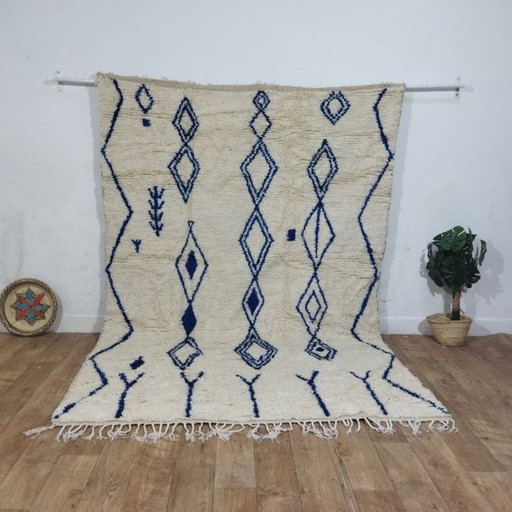Authentiek Marokkaans Azilal-tapijt 293 x 197 cm – Handgemaakt Berber wollen tapijt