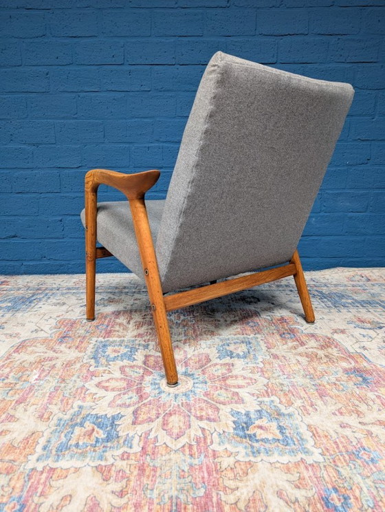 Poltrona vintage, Yngve Ekström per Swedese, anni '60 – Poltrone, Wood, Cotton (photo 3 of 10)