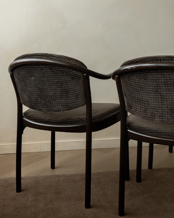 Image 1 of Chaises de salle à manger postmodernes en bois courbé 235 F par Hartmut Lohmeyer pour Thonet, années 1980, lot de 4