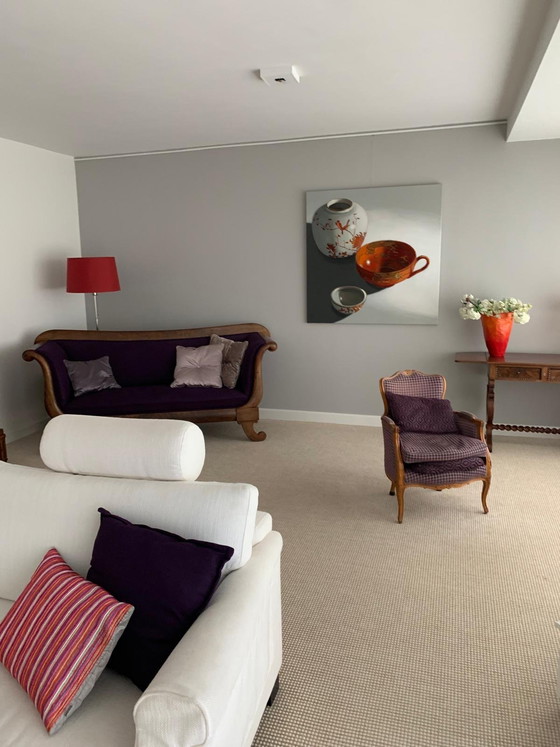 Image 1 of Biedermeier sofa newly upholstered