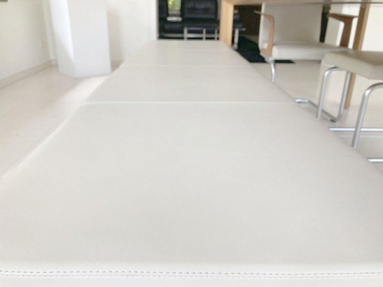 Image 1 of Rolf Benz 620 Essbank, ecrufarbenes Leder, neuwertiger Zustand