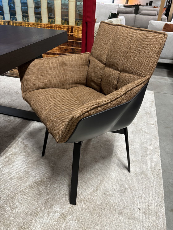 Image 1 of B&B Italia Husk Swivel Dining Chairs fabric cat. Astro