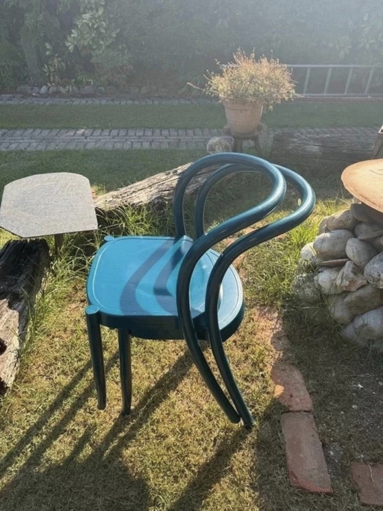 Pair of Moroso St. Mark Chairs by Martino Gamper, Ocean Blue, 2015, Chairs and lounge chairs, Wood (photo 9 of 14)