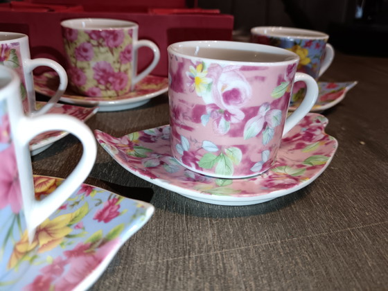 Image 1 of Set van 6 kopjes met schotels