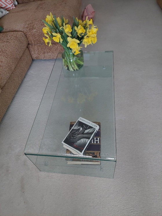 Image 1 of Glas-Couchtisch mit unterer Ablage, Burano