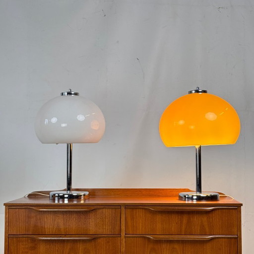 Szarvasi White Table Lamp, 1960s