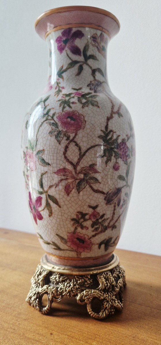 Image 1 of Badkameraccessoires- Porselein en brons - Napoleon III stijl