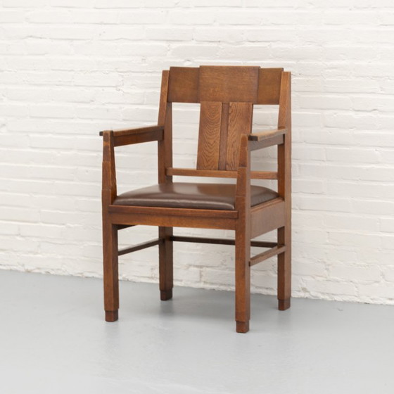 Art Deco Chair 30s – Dining chairs, Wood, Leather (photo 7 of 21)