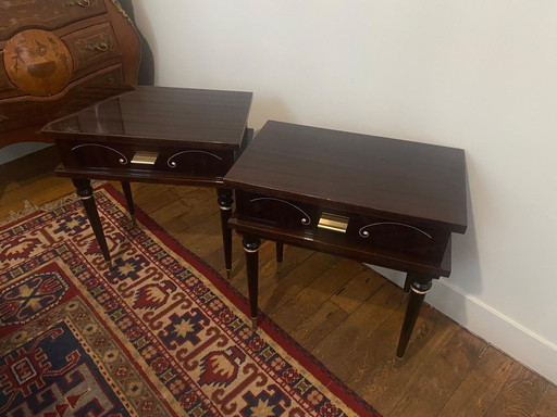 Set of 2 Art Deco bedside tables