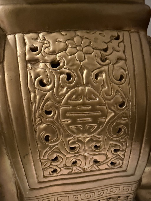 Tavolo per piante con piedistallo a forma di elefante