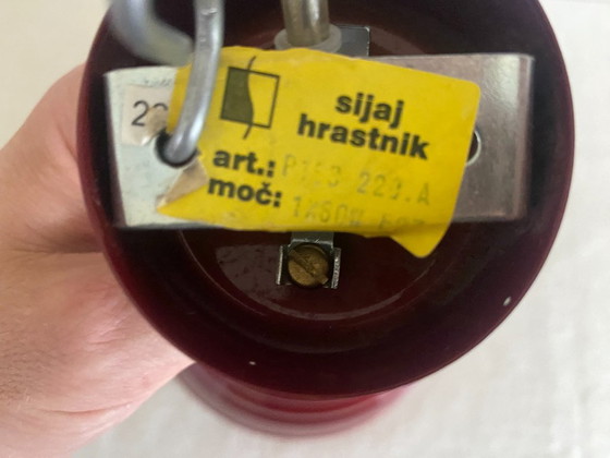 Vintage Sijaj Hrastnik industriële hanglamp, Joegoslavië, jaren 70 – Plafondlampen, Aluminium (photo 6 of 6)