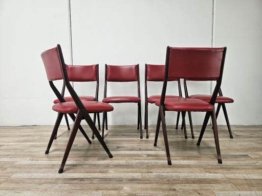 Six chairs by Gaetano and Alessandro Besana, 1960