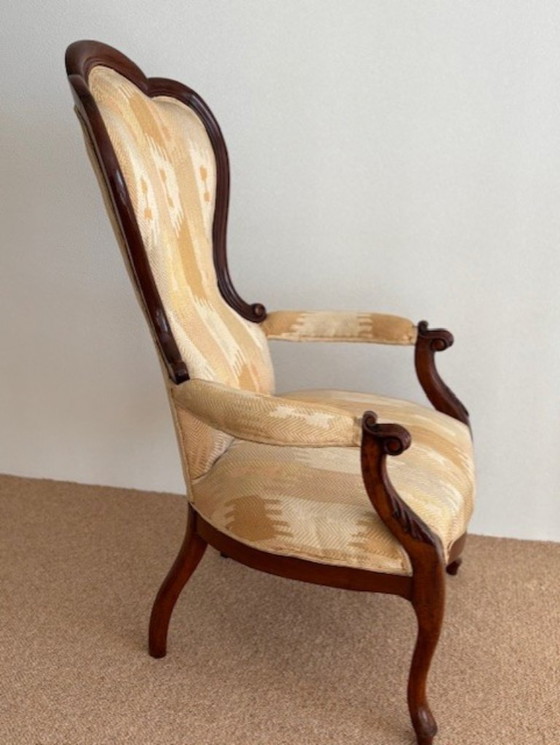 Image 1 of FAUTEUIL BIEDERMEIER MAJESTUEUX avec DOSSIER DE 80 cm
