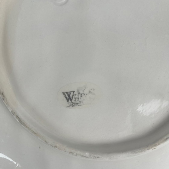 Image 1 of Ciotola/scolapiatti in ceramica a forma di foglia e fragola