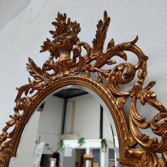 Image 1 of Vintage goudkleurige Barok Rococo spiegel, schouwspiegel Regency
