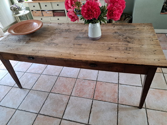 Image 1 of Table de ferme française ancienne