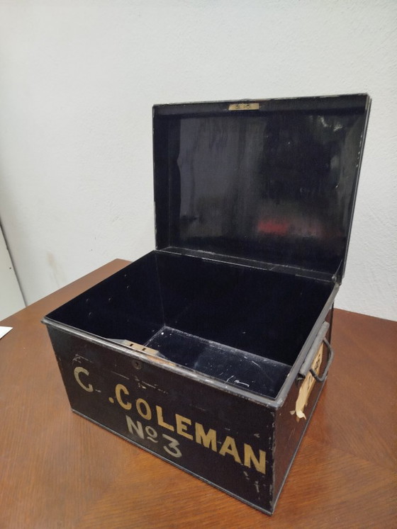 Beautiful set of antique British industrial document boxes / deed boxes – Decorative Objects, Metal (photo 9 of 9)