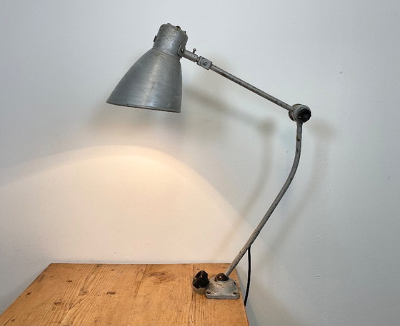 Image 1 of Große graue Tischlampe im Industriestil, 1960er Jahre