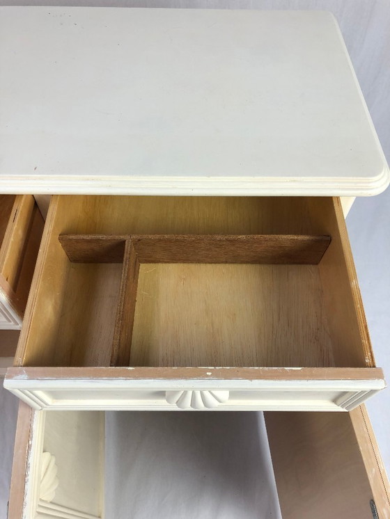 Image 1 of Cassettone/buffet vintage bianco, anni '80, elementi art déco