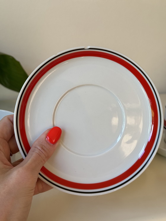 Image 1 of Vintage IKEA Accents Cup and Saucer Set - Spal Portugal, 1970s