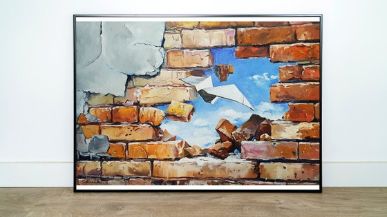 Original Oil Painting Modern Art Landscape Sky The Wall – Paintings & Drawings, Canvas (photo 3 of 7)
