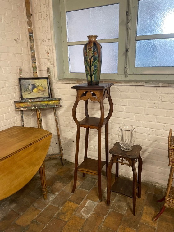 Piedistallo Stile Art Nouveau – Porta piante, Wood (photo 4 of 5)