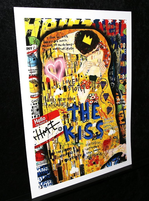 Jisbar (Jean-Baptiste Launay) -The Kiss, 2023 - Gicleé - signed by hand