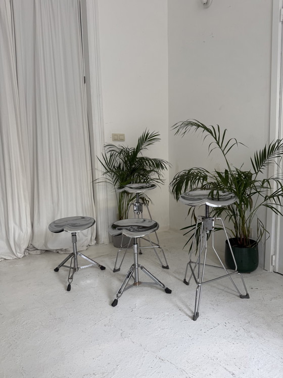 4 Krukken Yasu Sasamoto – Dulton, Tabourets, Metal, Chrome (photo 3 of 8)