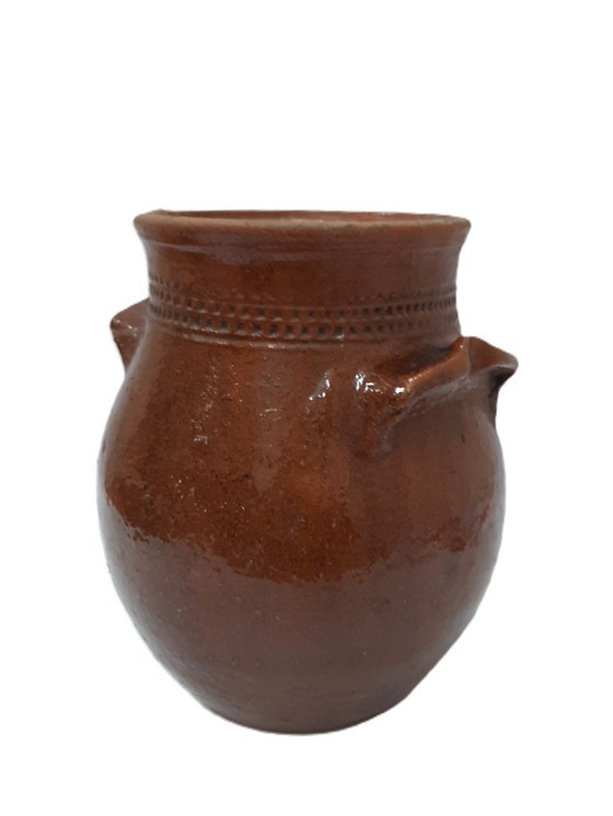 Image 1 of Vaso da fiori in terracotta vintage, fioriera, vaso 21 cm