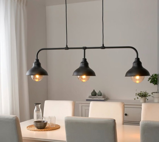 Image 1 of Agunnaryd (Ikea) Industrial Ceiling Lamp - 3 Lamps
