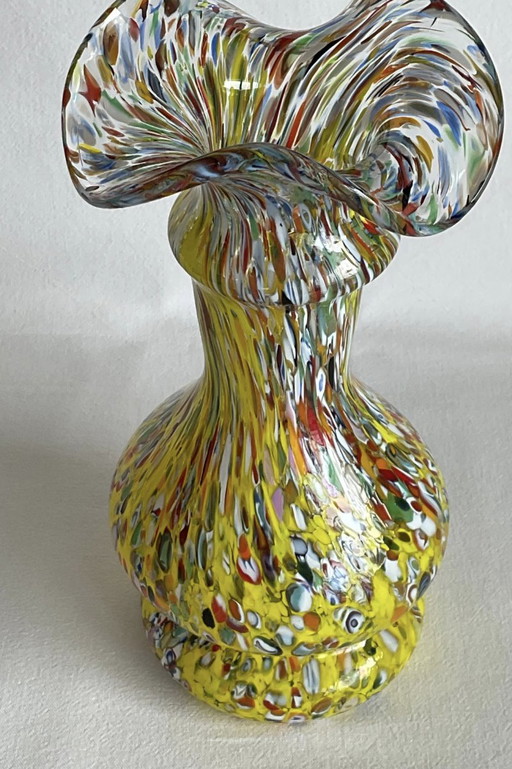 Vintage Murano Millefiori glass vase - Mouth blown - Italy