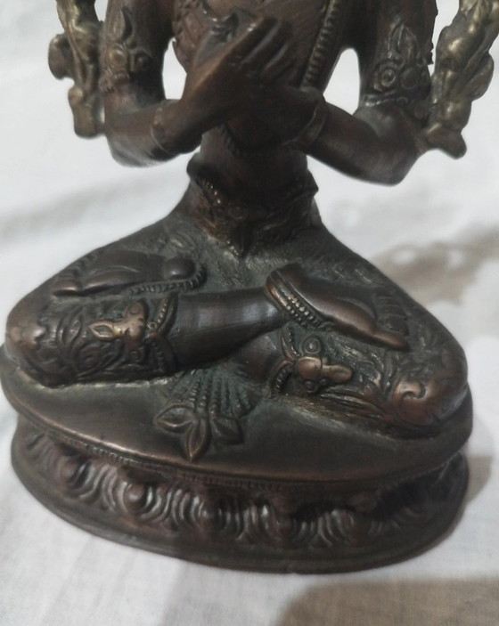 Image 1 of Divinité bouddhiste himalayenne en geste mudra