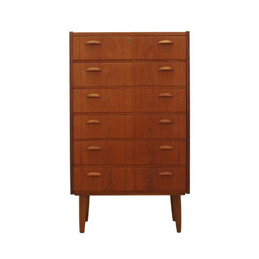 Teak chest of drawers, Danish design, 1970s, made in Denmark