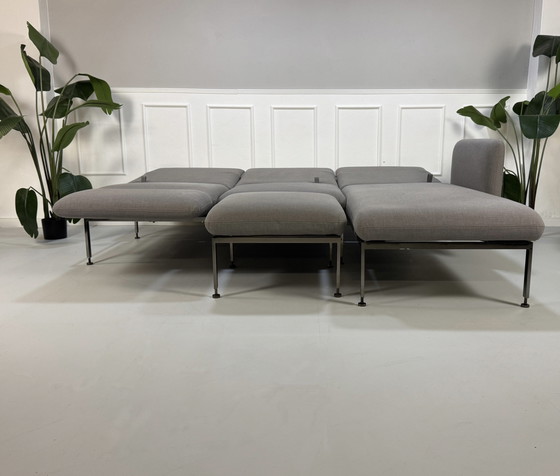 Image 1 of Brühl Roro medium sofa fabric gray sofa bed corner sofa + stool