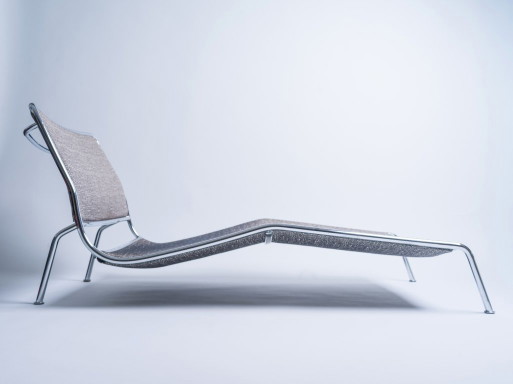 Living Divani Frog Lounge Chair – Piero Lissoni (Grijze Stof / Chroom) – fauteuils, Chrome (photo 2 of 9)