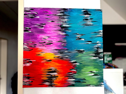 Energy in four acts Acrylic painting on canvas