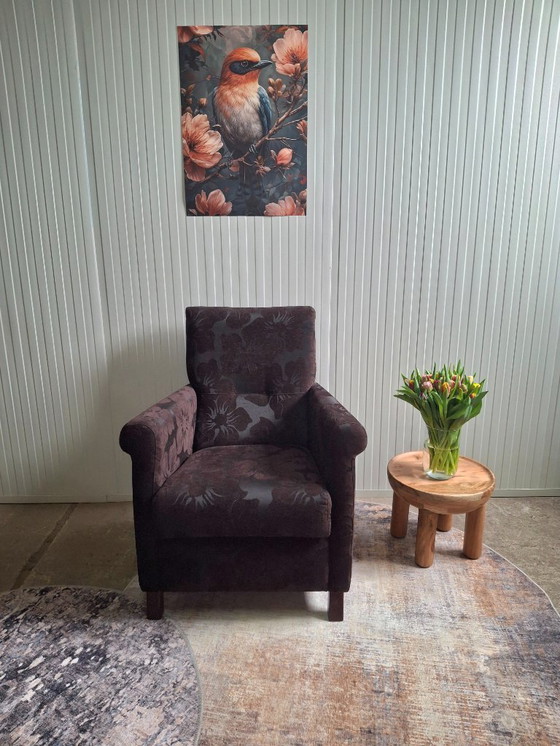 Image 1 of Nieuwe fauteuil met bloemenprint en verstelbare rugleuning