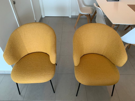 Image 1 of 2x Poltrona Veneto in tessuto Dolce Saffran - Juntoo