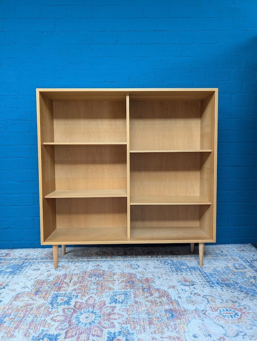 Bibliothèque en chêne du milieu du siècle, 1960, suédoise