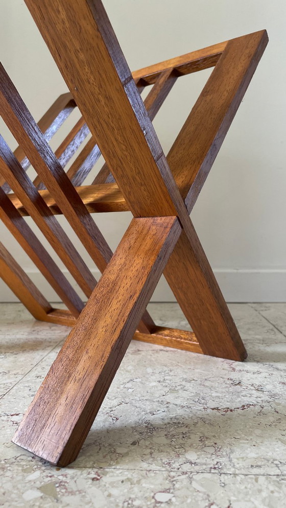 Image 1 of Vintage Geometric Magazine Rack