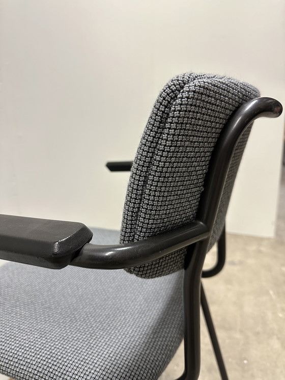 Image 1 of 4 black Gispen chairs 1235/1236