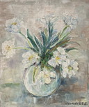 Antique painting, oil on cardboard, signed Govrivetz