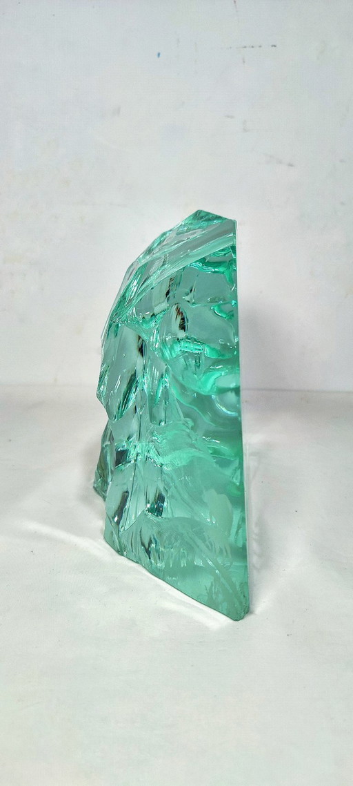 Crystal sculpture by Vicke Lindstrand for Kosta. Sweden, 1960s.