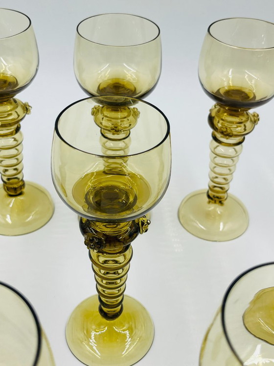 Lot de 8 verres à vin Roemer verts – Bohemia, Verres et carafes, Glass (photo 5 of 17)