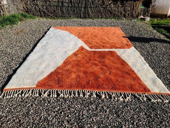Tappeto marocchino Mrirt terracotta ed ecru 300x200 cm – motivo astratto – Tappeti, Lana, Cotone, Abstract (photo 2 of 11)